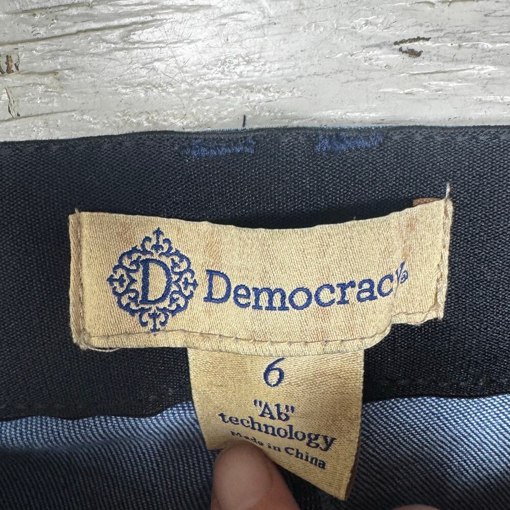 Democracy Ab Technology Jeans Women's Size 6 Mid-Rise Slim Straight Raw Hem - Picture 7 of 10